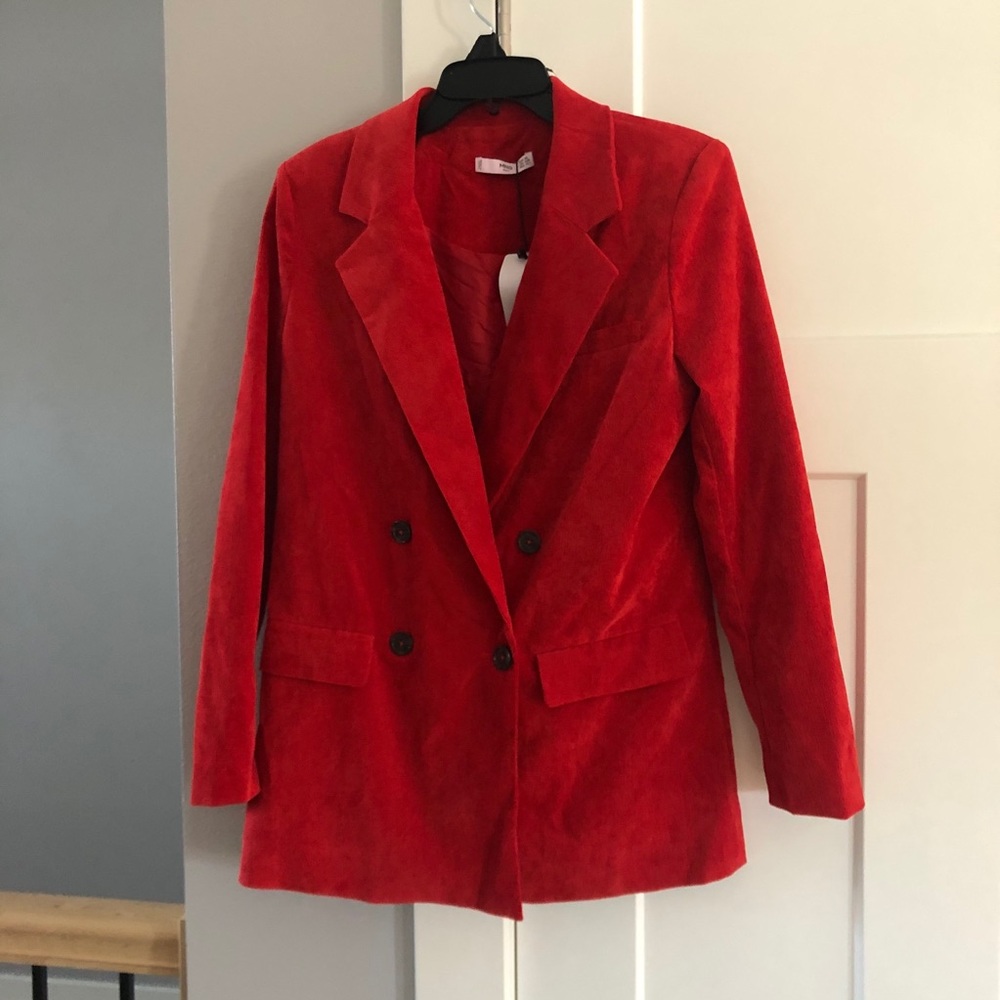 Mango red blazer